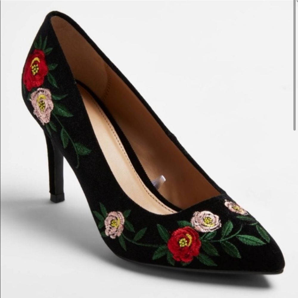 Embroidered Stiletto Pumps   - Picture 2 of 9